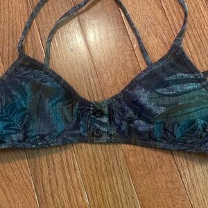 RVCA dark floral bikini top